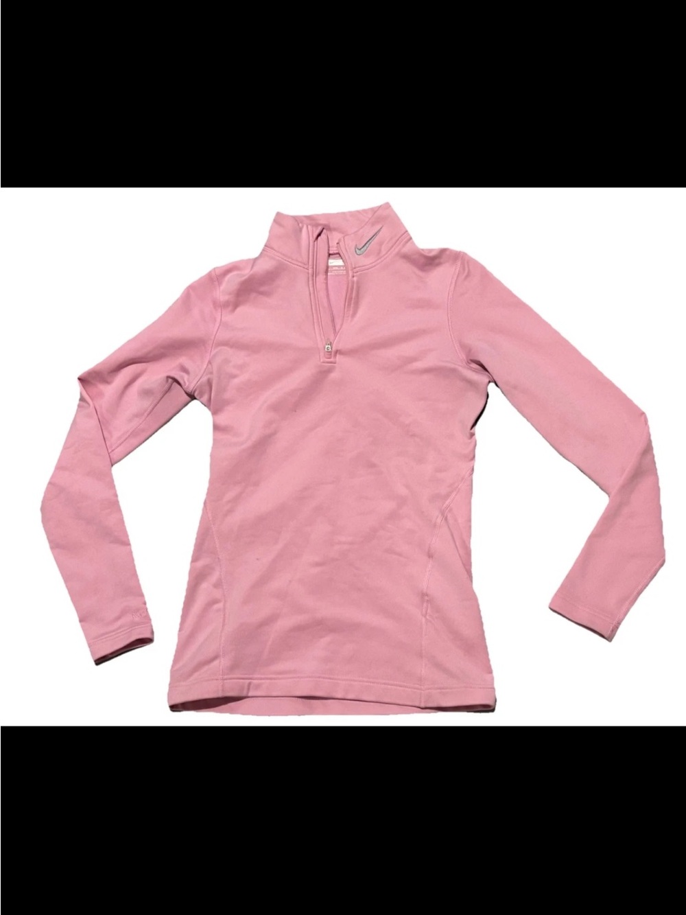 Nike Fit-Dry Vintage Woman’s Pink 1/4 Zip Fitted Athleisure Top Woman’s Small